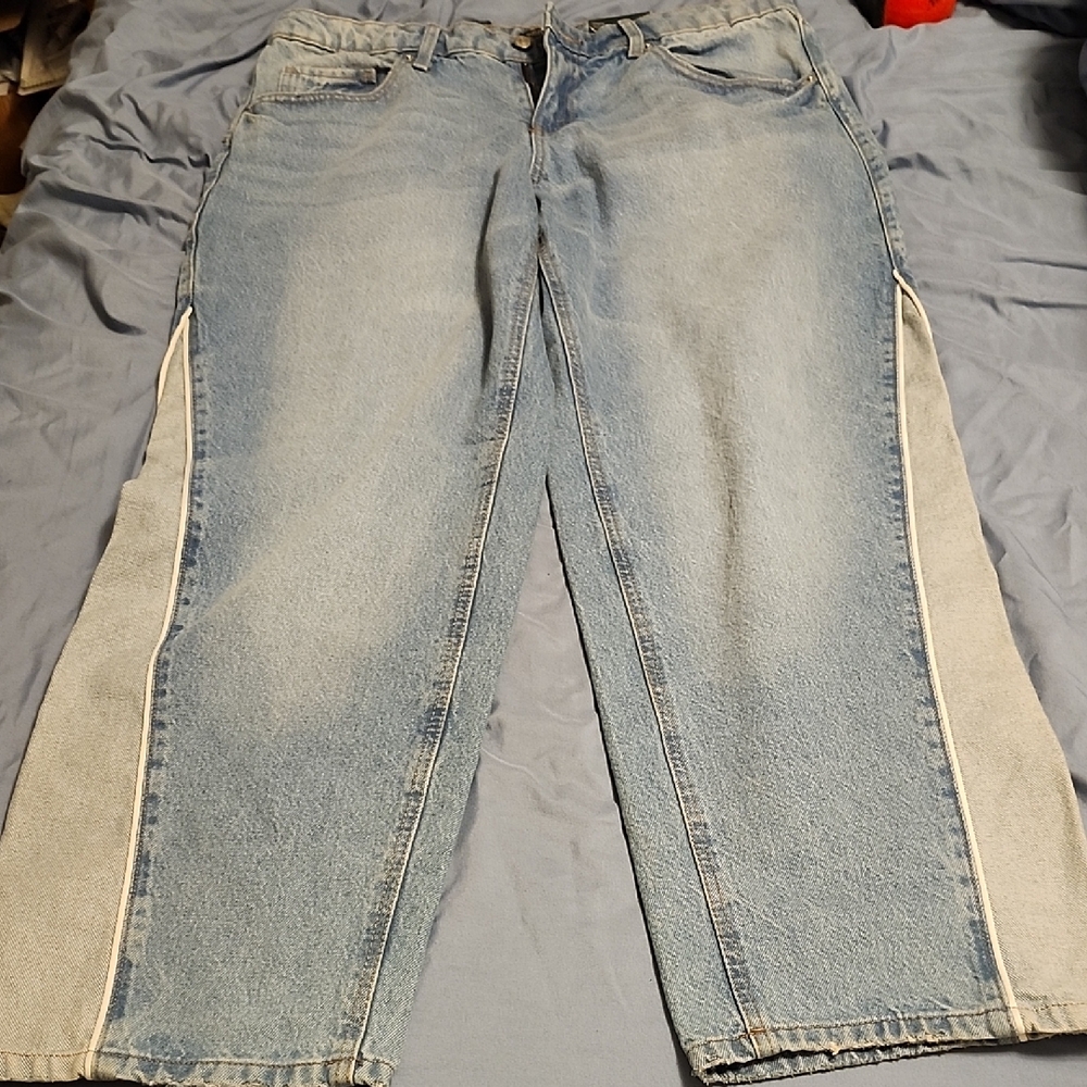 Wild Fable Light Blue Flare Jeans with Side Accents